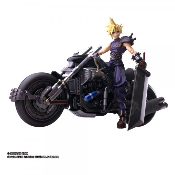 Final Fantasy VII - Cloud Strife & Fahrzeug Hardy-Daytona Actionfigur / Bring Arts: Square-Enix