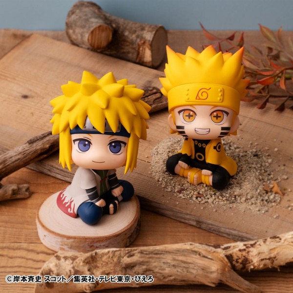 Naruto Shippuden - Naruto Uzumaki Six Paths Sage Mode & Minato Namikaze Statue / Look Up(with gift):