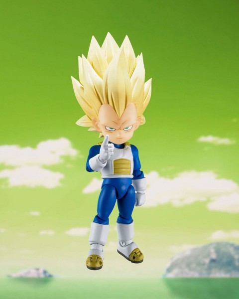 Dragon Ball - Super Saiyan Level 3 Vegeta (mini) Daima Actionfigur / S.H. Figuarts: Bandai Tamashii