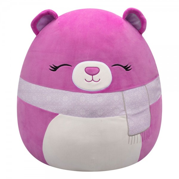 Squishmallows - Plüschfigur Purple Bear with Closed Eyes and Scarf Crisanta: Jazwares