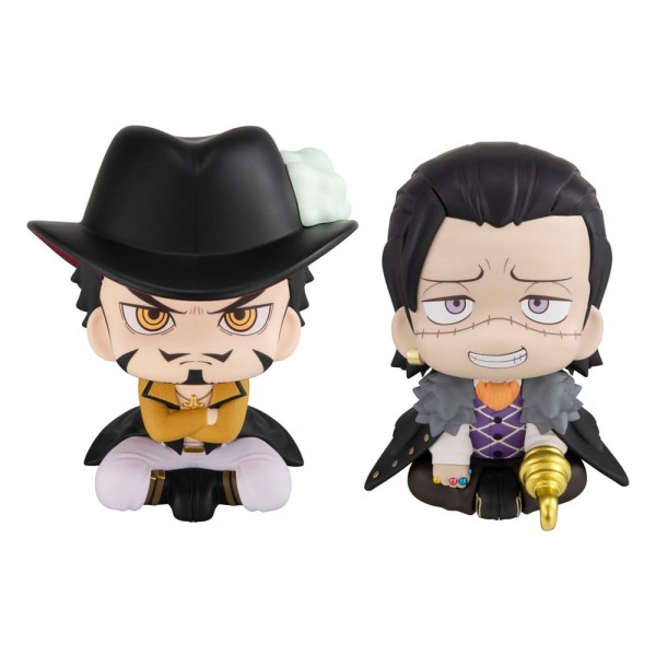 One Piece - Dracule Mihawk & Sir Crocodile Statue / Look Up (Cross Guild Outfit) with gift: MegaHous