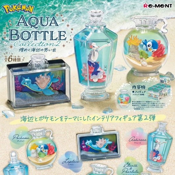 Pokémon - MEMORIES OF THE SHIMMERING SEASIDE Blindbox x1 / AQUA BOTTLE COLLECTION 2 - : Re-Ment