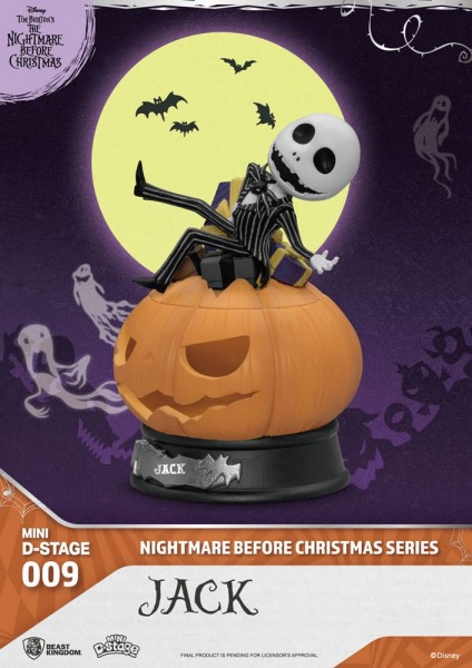 The Nightmare Before Christmas - Mini Diorama Jack Figur / Stage: Beast Kingdom Toys