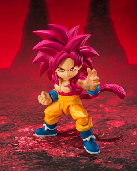 Dragon Ball - Son Goku (mini) Super Saiyan Level 4 Actionfigur / S.H. Figuarts: Bandai Tamashii Nati