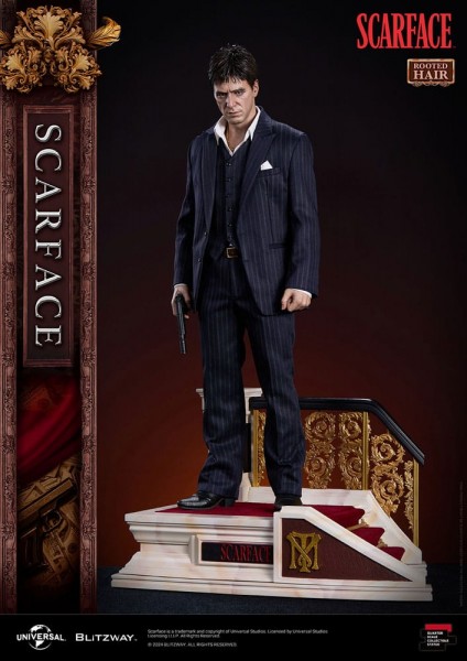 Scarface Superb Scale - Tony Montana Statue / (Rooted Hair Version): Blitzway
