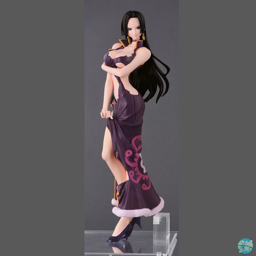 One Piece Glitter Glamours Boa Hancock Crash Style Figure Purple Dress Ver