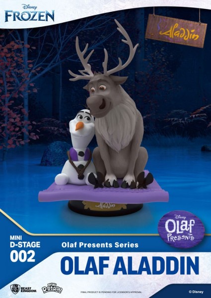 Die Eiskönigin - Mini Diorama Olaf Presents Olaf Aladdin Statue / Stage: Beast Kingdom Toys