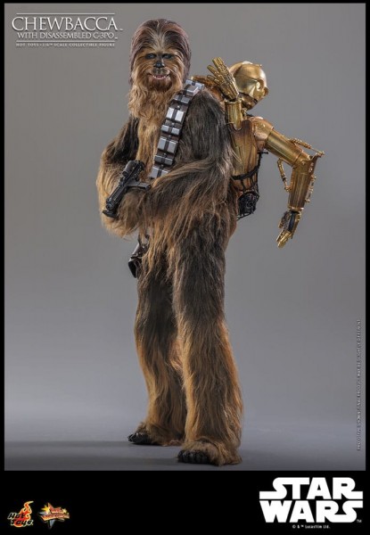 Star Wars - Chewbacca with Disassembled C-3PO Actionfigur / Episode V Movie Masterpiece: Hot Toys