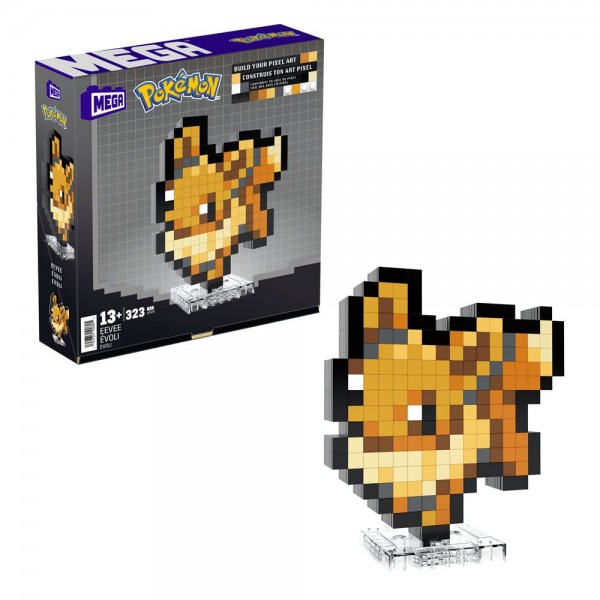 Pokémon - MEGA Bauset - Evoli Pixel Art: Mattel