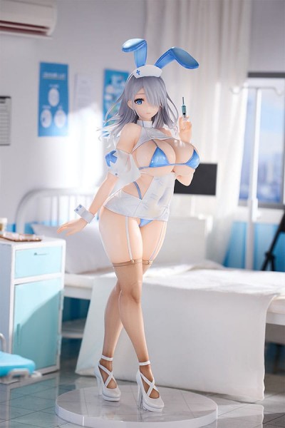 Original Character - Blue Nurse Statue / Bunny: Pink Cat